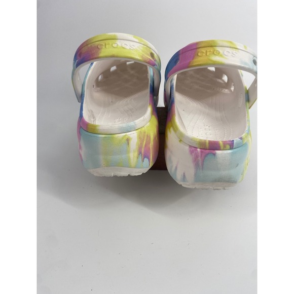 Women's Crocs Tie Dye Clogs Comfort Slip On Clog Comfortable, Breathable Size 10 - Picture 7 of 9